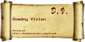 Domány Vivien névjegykártya