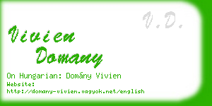 vivien domany business card